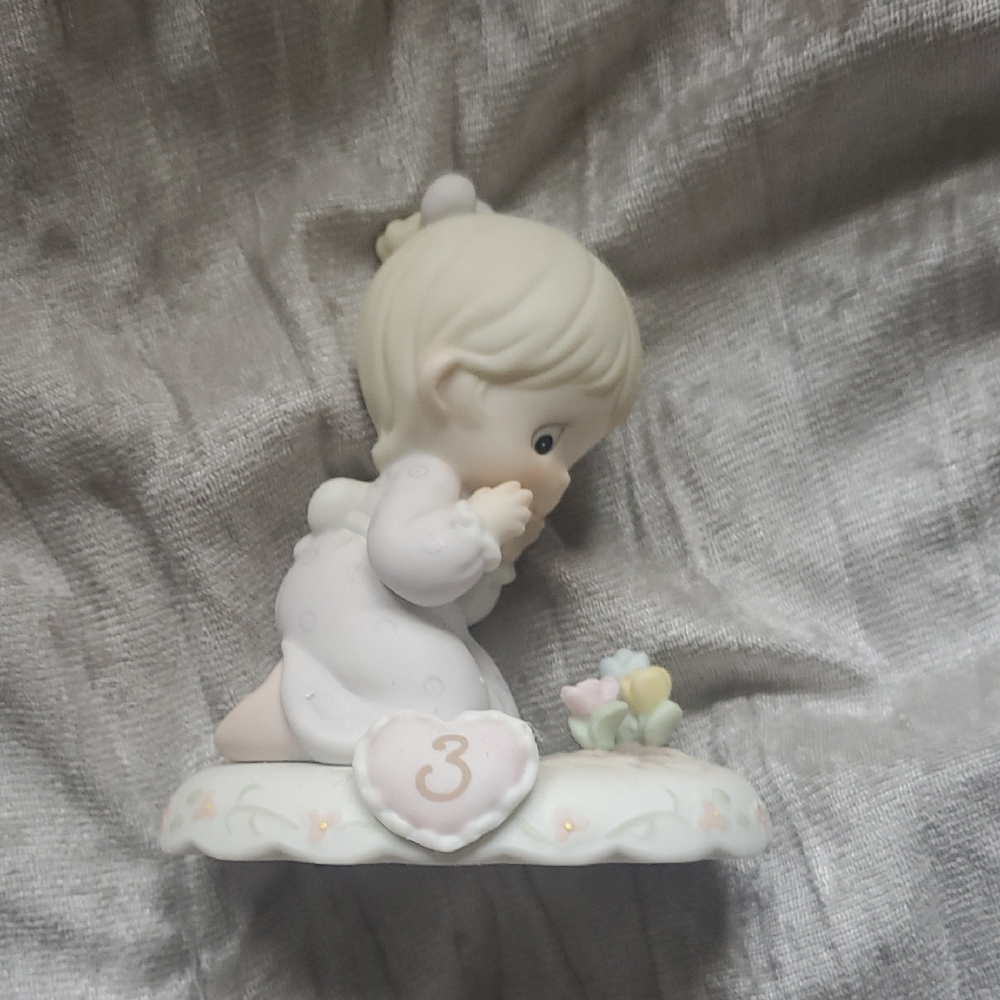 Age 3-Precious Moments Growing in Grace Figurine - Blue and White